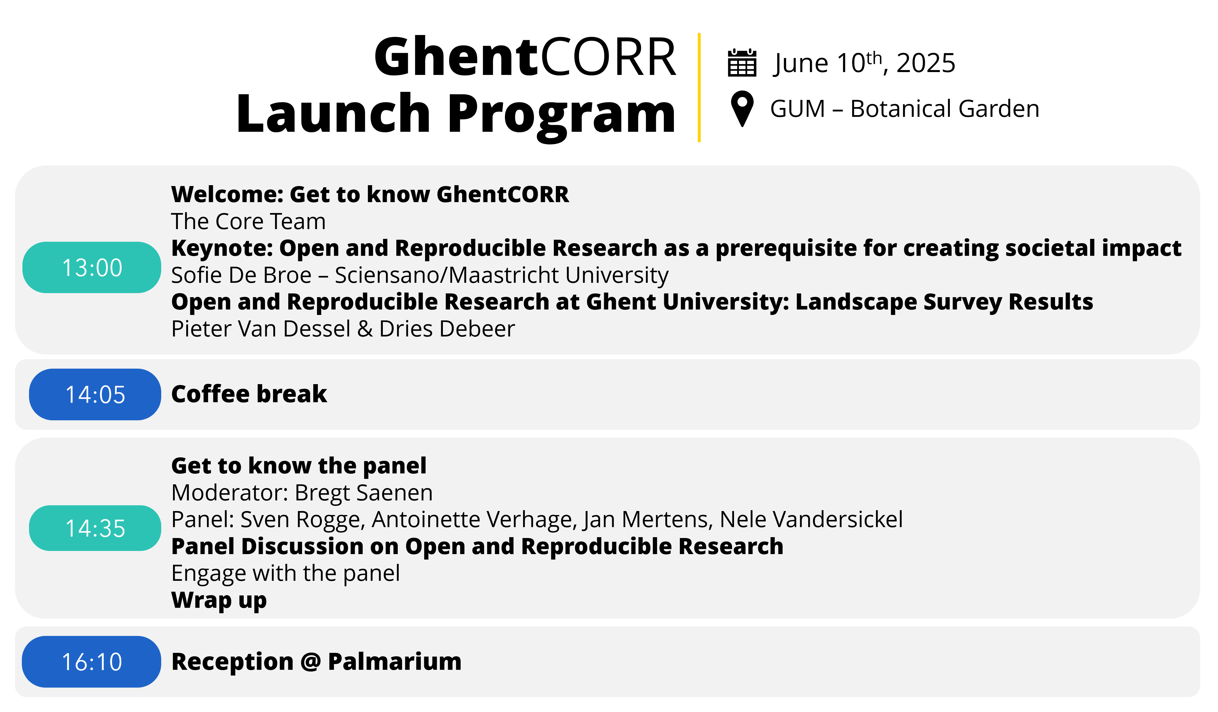 GhentCORR launch programme